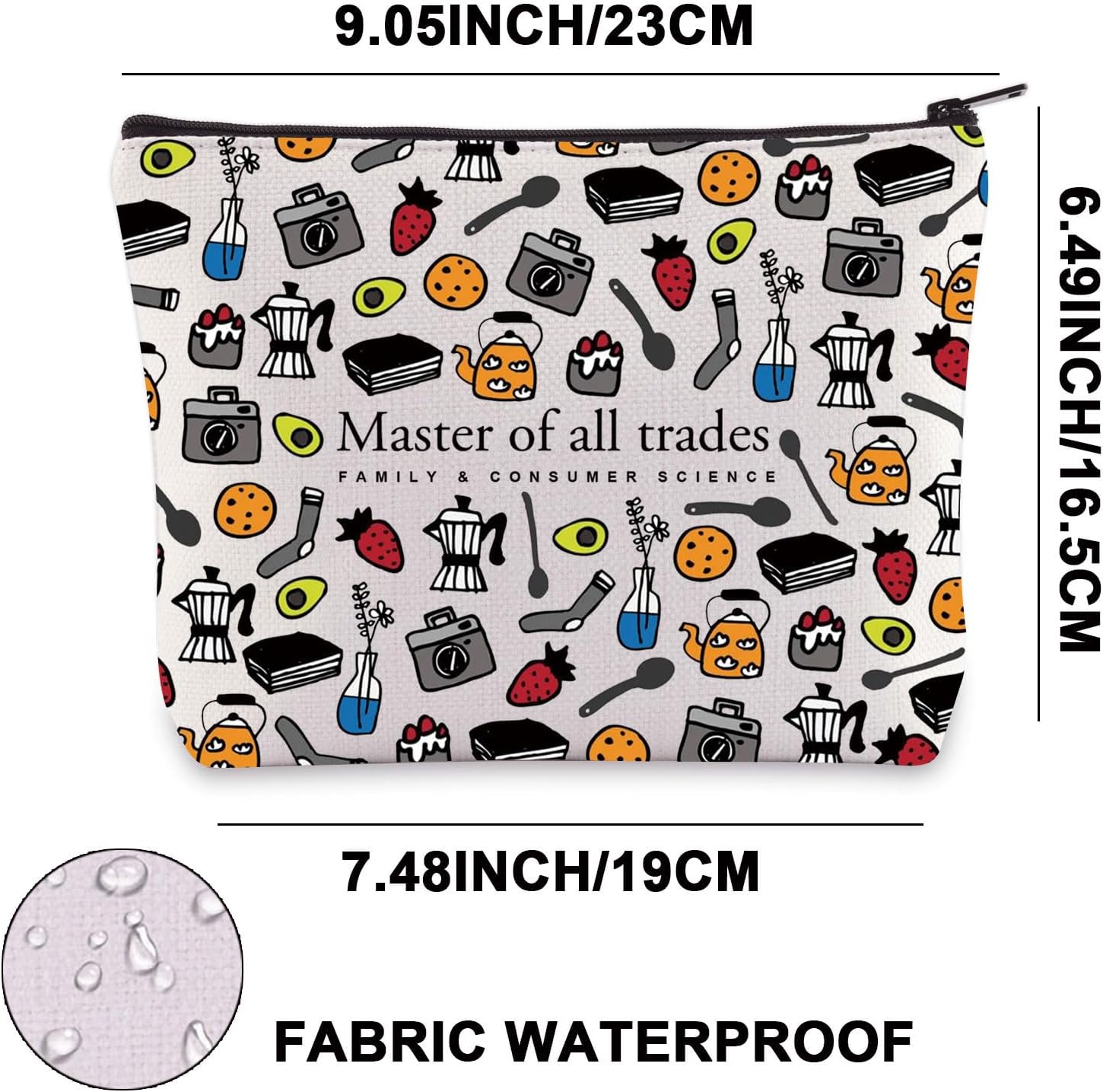 JNIAP FCS Teacher Makeup Bag Family And Consumer Science Teacher Gift Home EC Teacher Gift FACS Gifts (Master Of mb) - Image 2