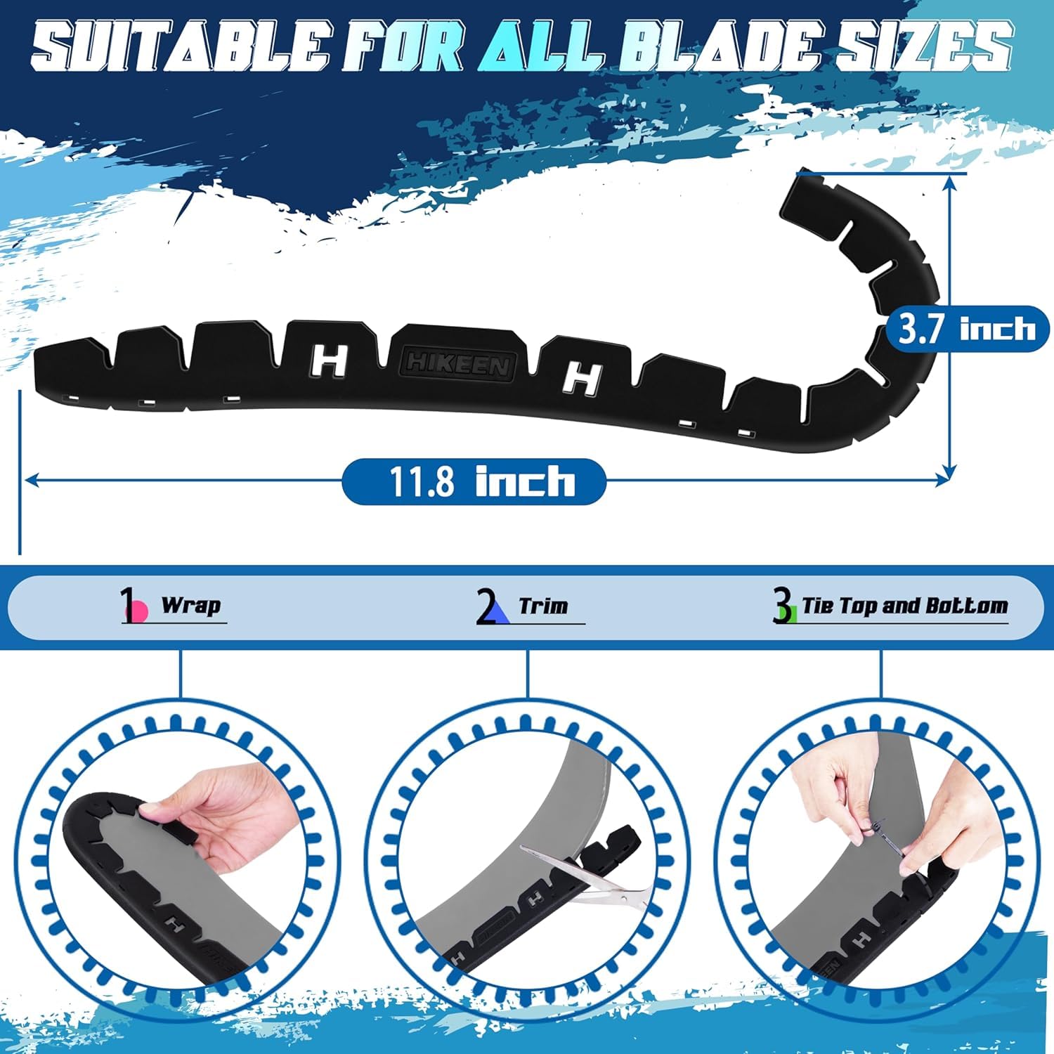 BOOSTEADY Protector de hoja con 25 lazos envolventes, protector de hoja de hockey resistente al desgaste para entrenamiento fuera del hielo, hockey callejero, hockey sobre hielo universal, apto para