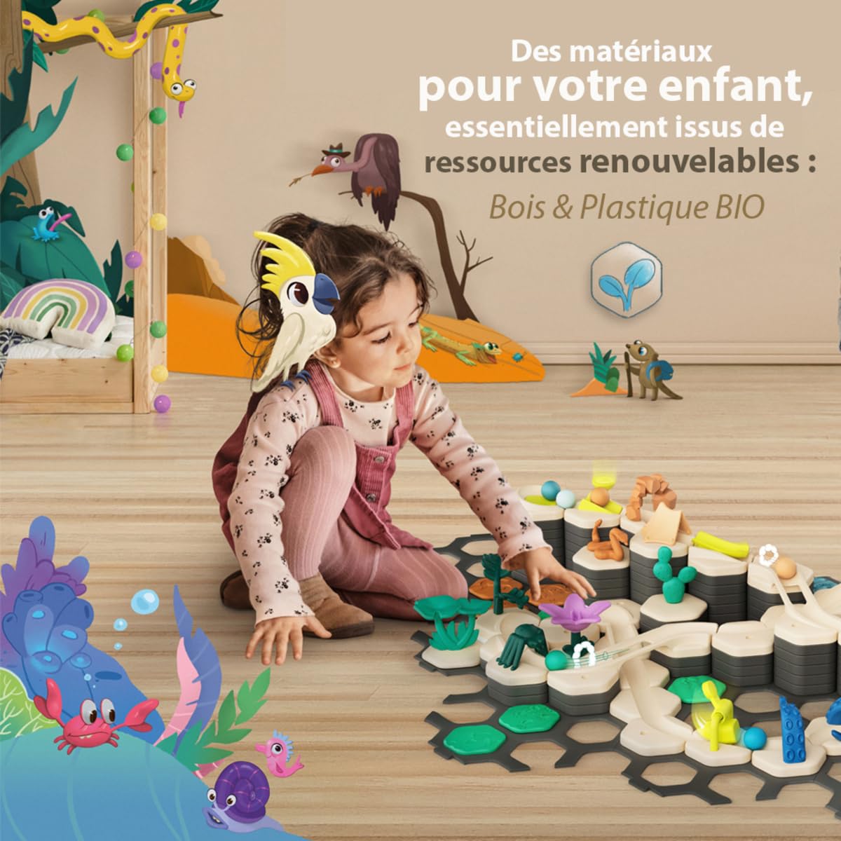 Ravensburger - Gravitrax Junior - Starter Set - Ice - 27060 - Jeu de Construction STEM - Circuits de Billes créatifs - Coloré - 100 pièces - Dès 3 Ans jusqu'à 7 Ans - Version française