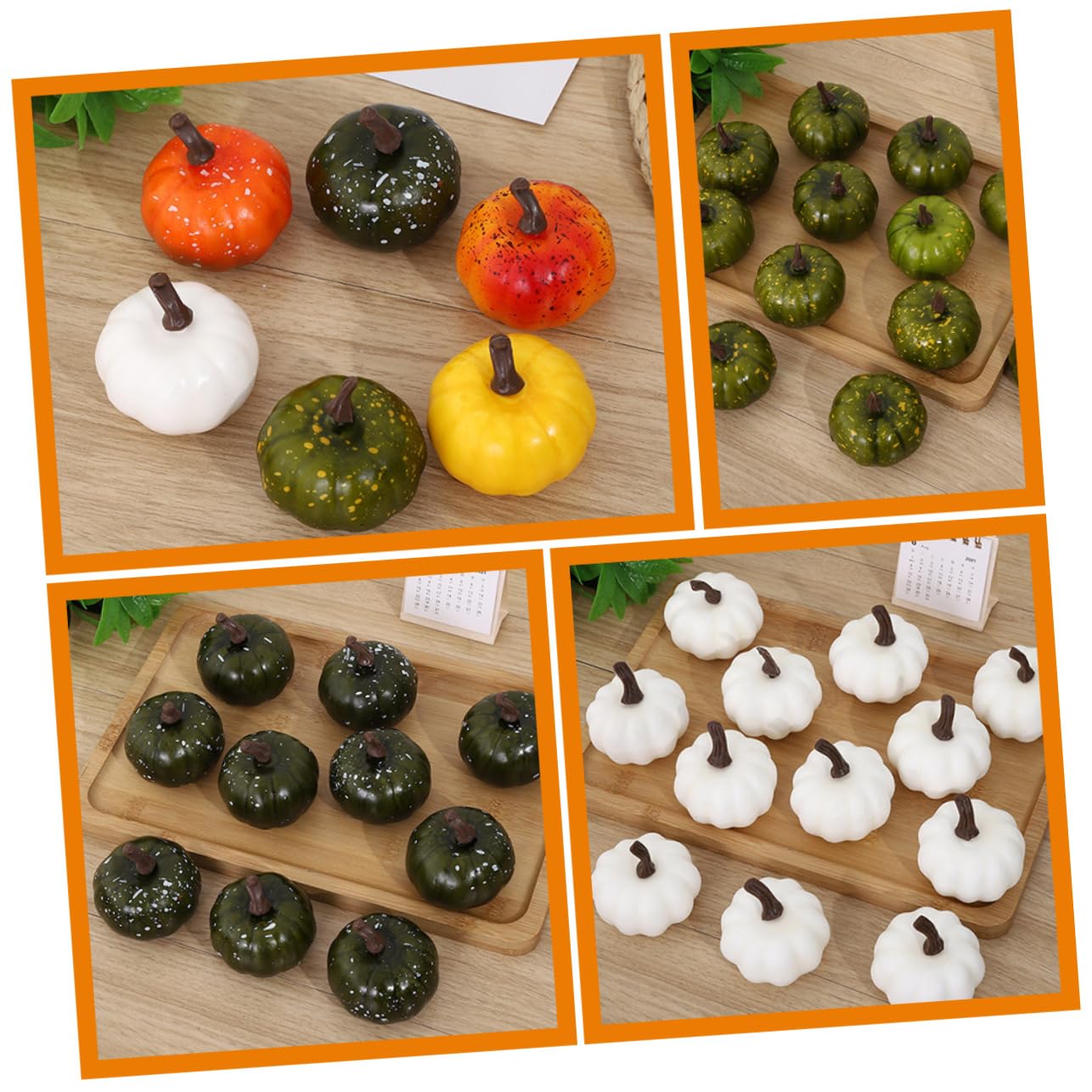 Ciieeo 18pezzi Zucca di Halloween Decorativa Zucche Artificiali per Decorazioni Autunnali Oggetti di Scena per Feste