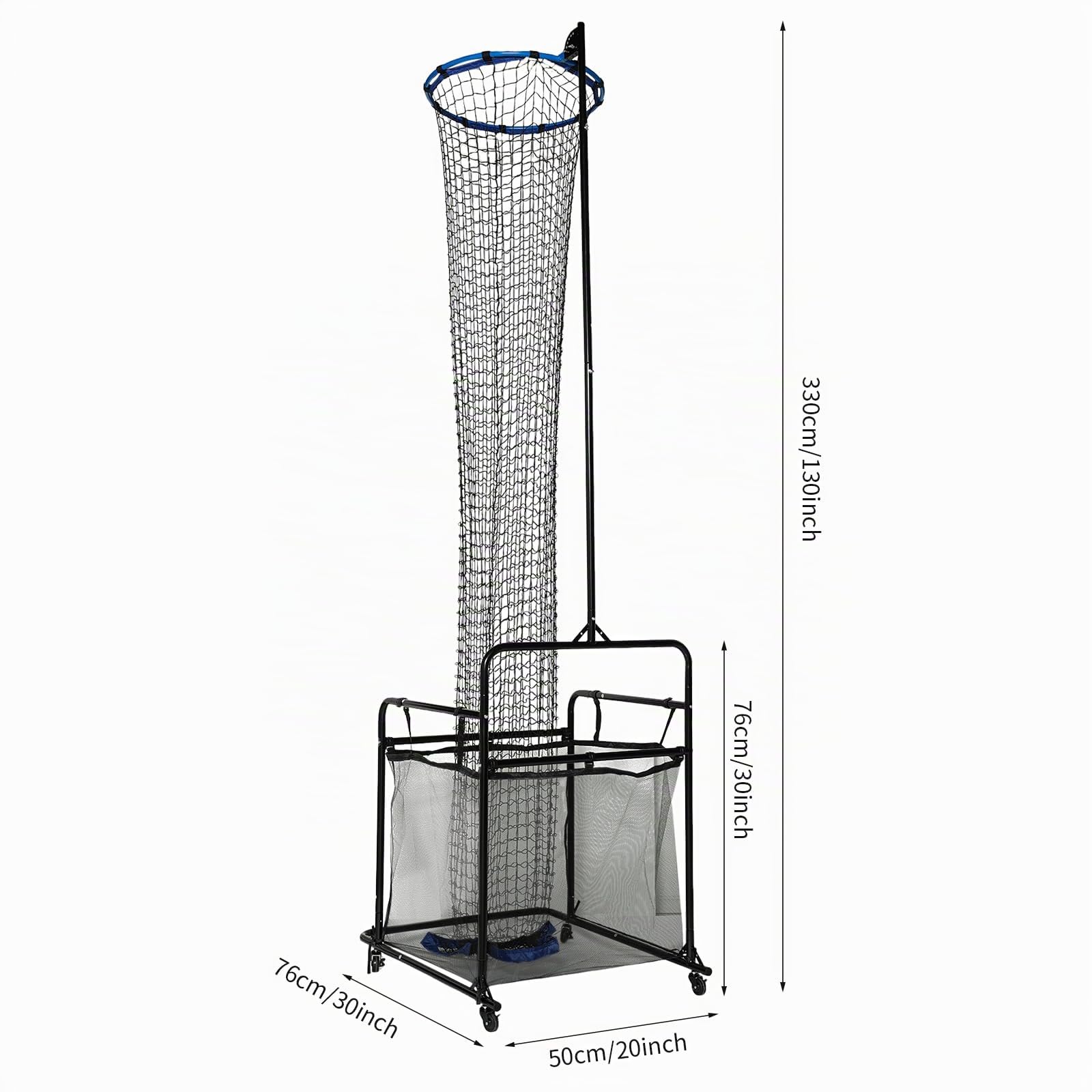Sistema di rete di allenamento per pallavolo, attrezzi da allenamento per pallavolo, rete di destinazione per servire, regolabile in altezza 1,7 – 3,3 m, facile da configurare, pratica
