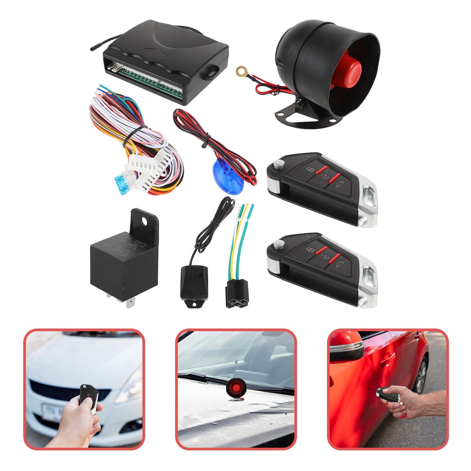 CLISPEED Kit D'entrée sans Clé de Voiture Système de Sécurité Automobile, Verrouillage Centralisé, Installation Facile et Design Convivial en Plastique et Métal