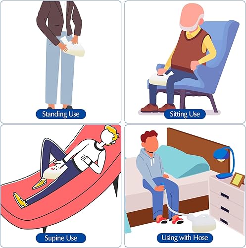 Miniatura 8 de Orinales portátiles para hombres, botella de orinal a prueba de derrames, reutilizable, botella de orina masculina, para campamento, inodoro,