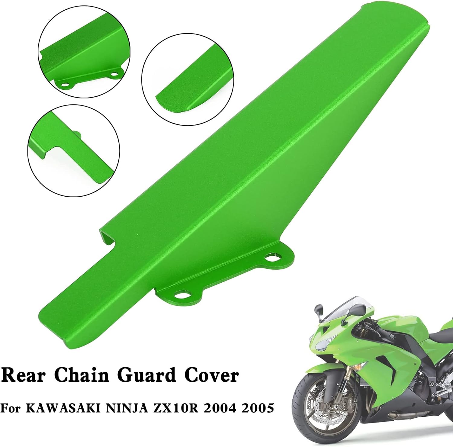Areyourshop Rear Chain Guard Cover fit for KAWASAKI NINJA ZX10R 2004 2005 Green