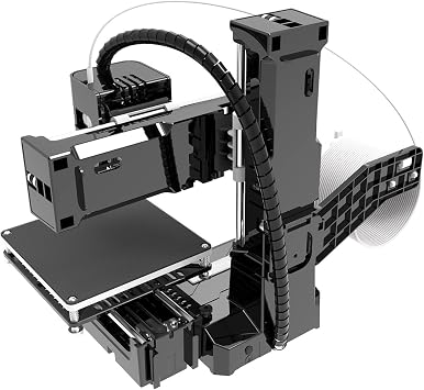 For Easythreed K9 Mini 3D Printer Easy to Use Entry Level Gift 3D Printer FDM TPU PLA Filament 1.75mm Black(UK)