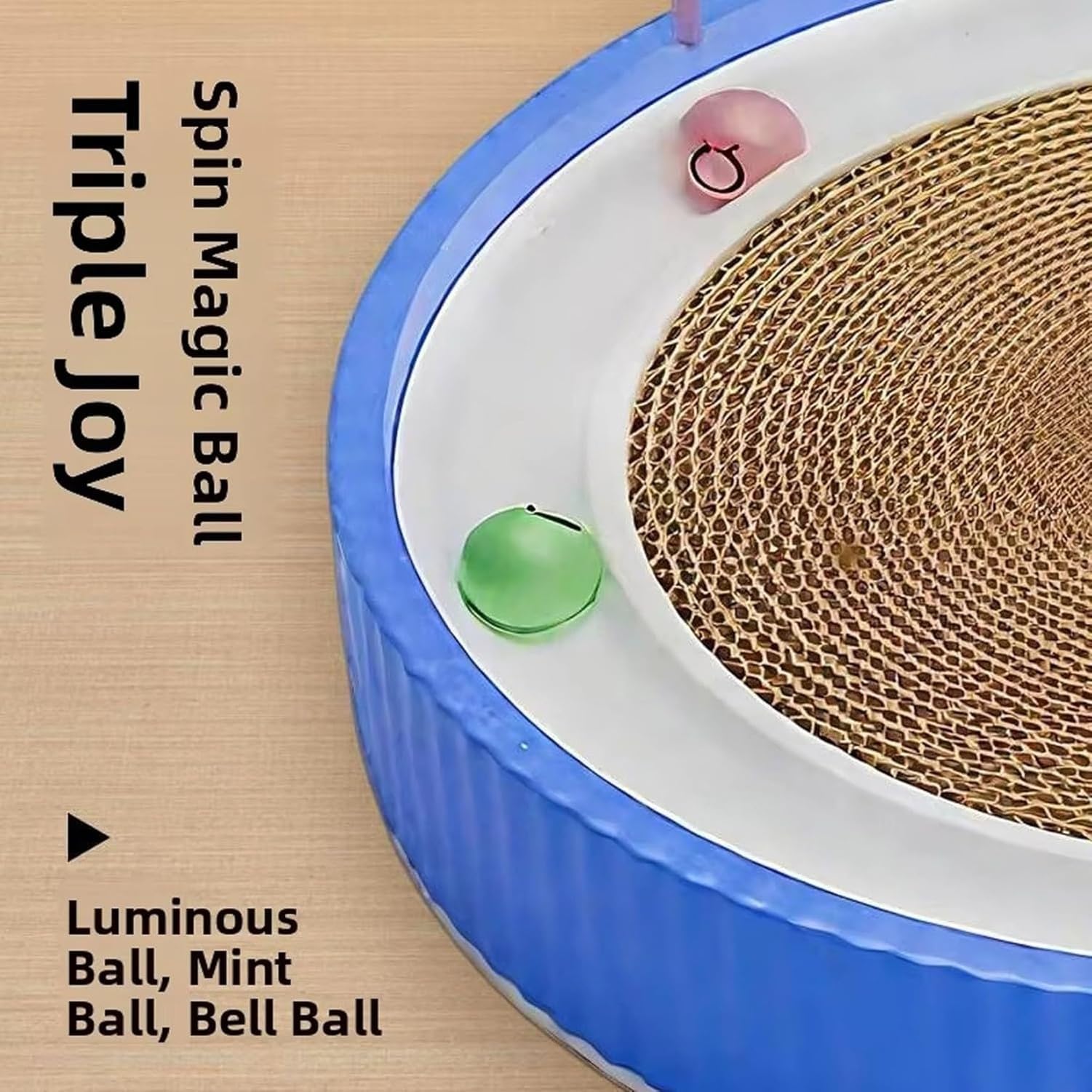 Cojín Rascador para Gatos, Tablero Ovalado de Sisal 50 cm para Gatos,