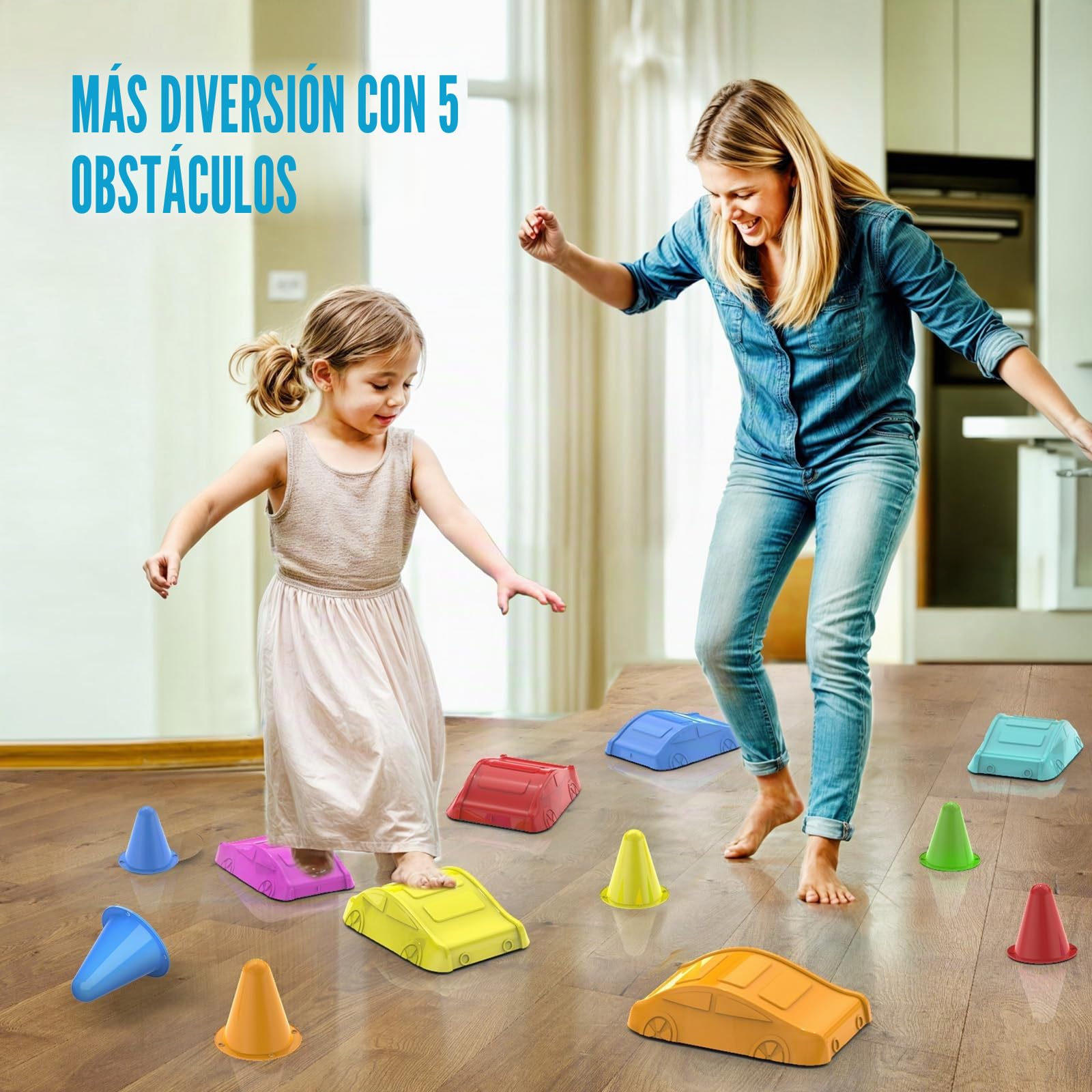 Tigerhu Piedras de equilibrio Step Stones Kids hasta 120 kg, juguetes de jardín al aire libre para niños a partir de 3 años