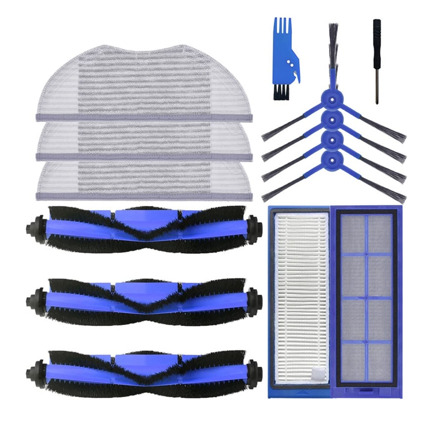 Podkładki do mopa główne części szczotki rolkowej kompatybilne z Eufy RoboVac L70 odkurzacz automatyczny szczotka boczna filtr Hepa akcesoria zamienne (Color : Set17)