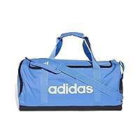 adidas Unisex - Adulto Essentials Linear Duffel Bag, blue fusionlack/white