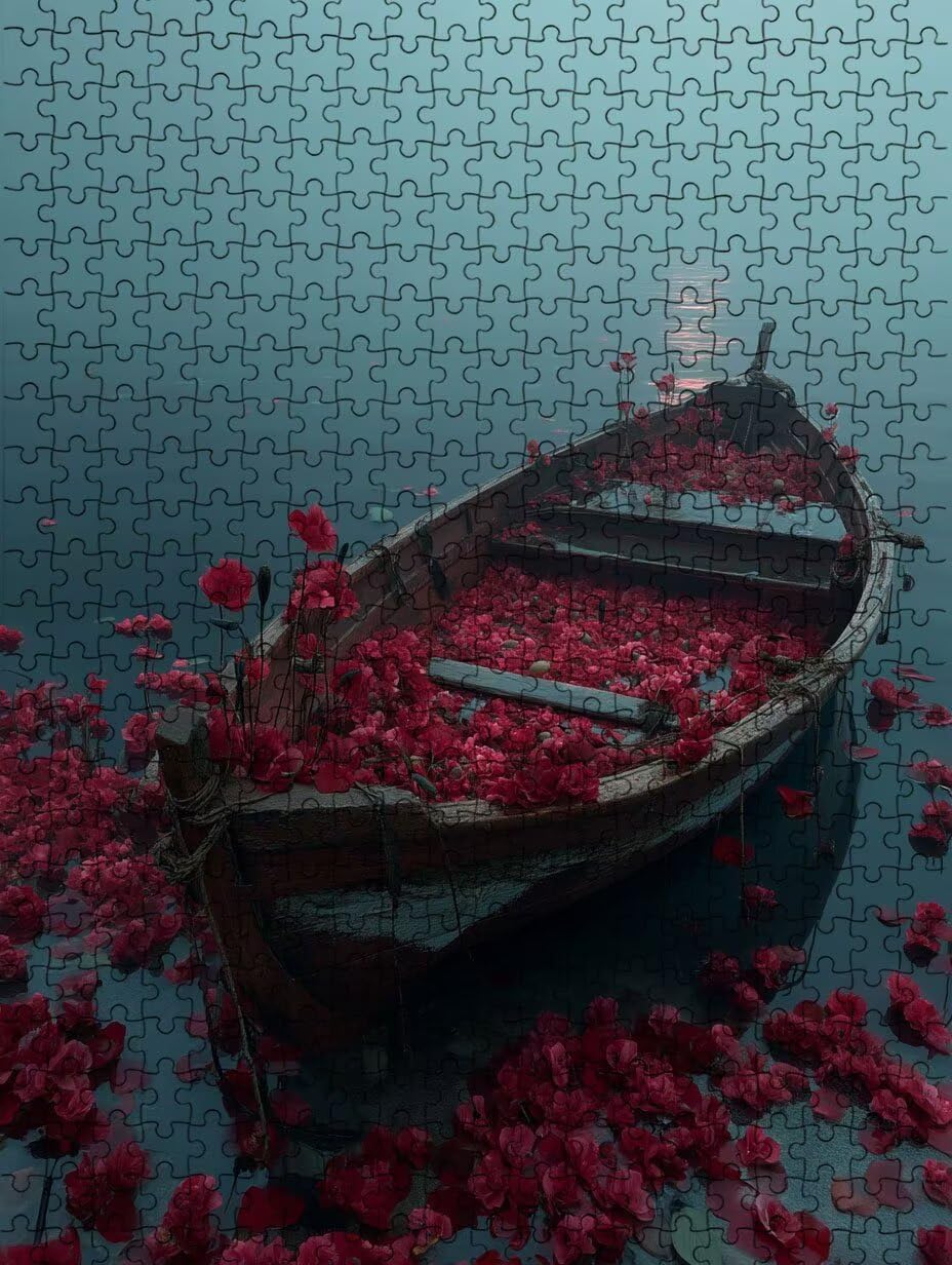 Blumen Rot Puzzle 5000 Teile Erwachsene, Jigsaw Puzzle 5000 Teile, Komplex Herausfordernd Puzzles, Familie Aktivität Spiele, Impossible Klassische Puzzles, für Wanddekoration und Geschenke FNKL2-500