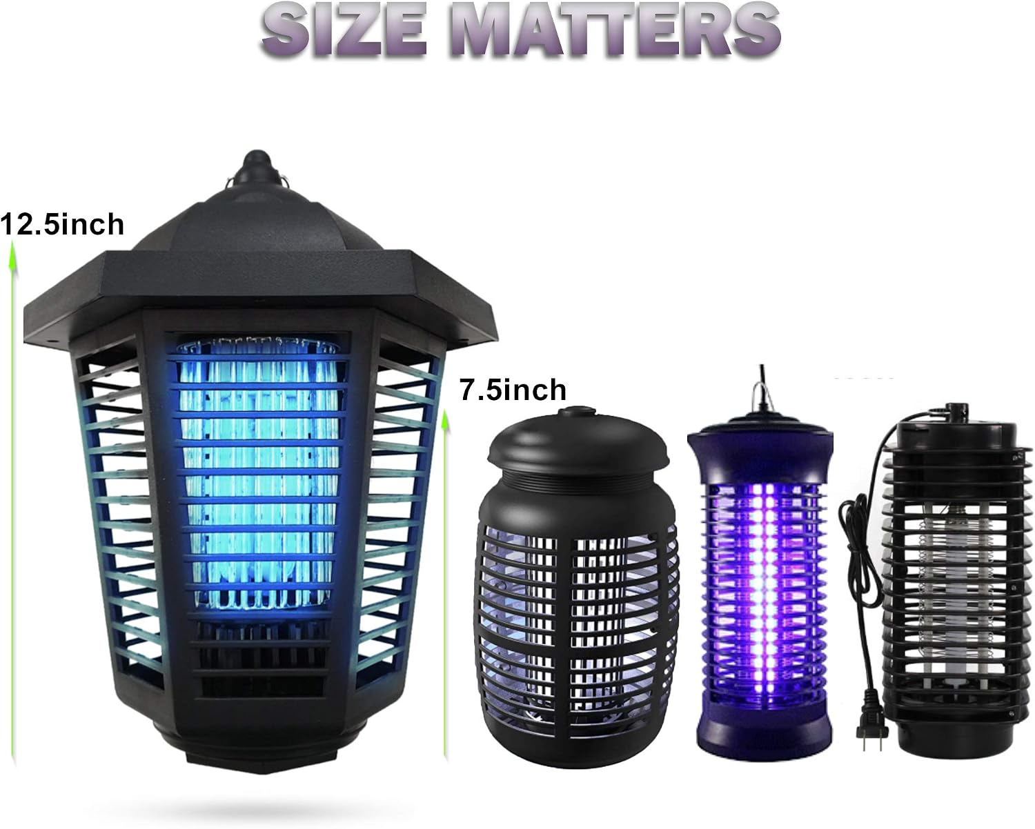 Pestnot Electric Bug Zapper & Mosquito Killer - Up to 1 Acre Coverage Outdoor & Indoor Bug Zapper Trap for Backyard with IP24 Water Resistance. Upgraded 2022 360 UVA Bulb. Mosquito Zapper