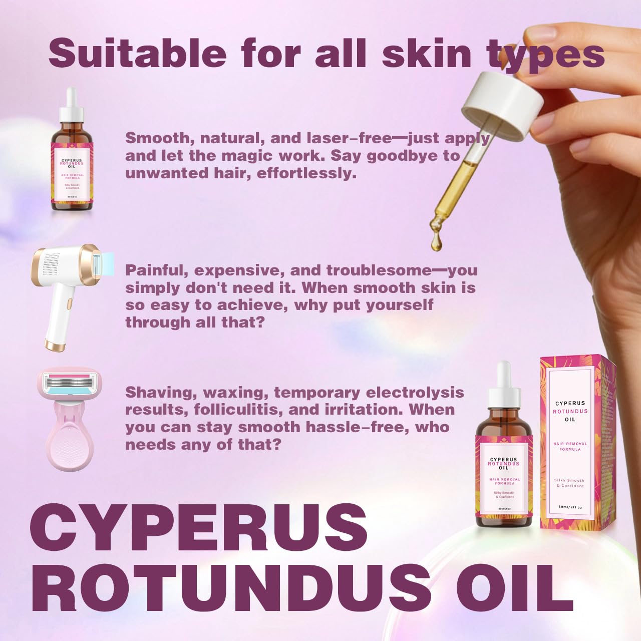 Caramela Beauty Cyperus Rotundus Oil 2.0 / Caramela Beauty Cyperus Rotundus Oil for Hair Removal