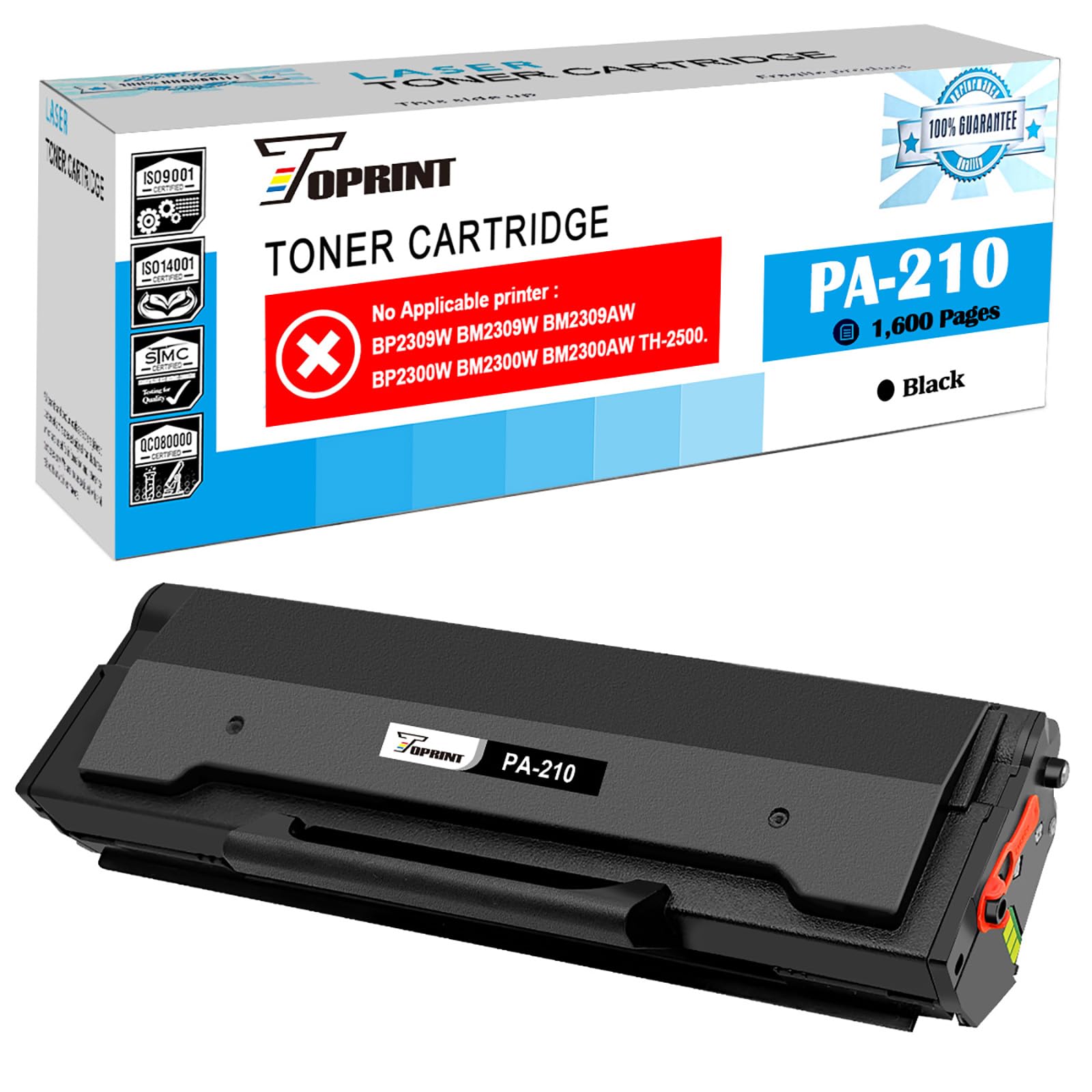 TOPRINT PA210 PA-210 PA 210 Cartuccia Toner Compatibile 1600 Pagine Nero per P2500 P2502 P2502W P2508W M6600N M6600W M6600NW M6602 M6602NW M6608 M6608NW M6550N M6550W M6500N M6500W M6500NW Stampante