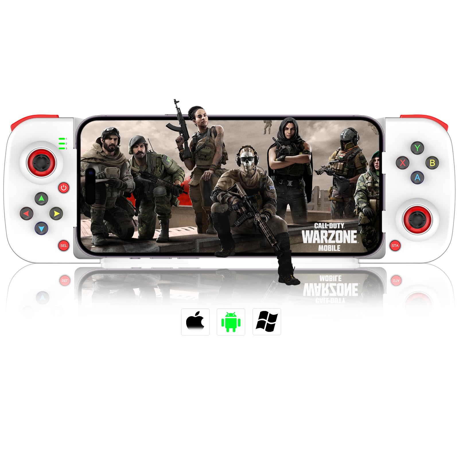 arVin Mobile Game Controller for iPhone, iOS, Android, PC, Wireless Bluetooth Gaming Gamepad for iPad, MacBook, Tablet, Samsung-COD, Apex, Genshin Impact