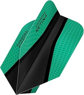 Harrows Retina X | Premium Extra Strong 100 Micron Dart Flights in Slim Shape, 1 Set of 3 Flights, 3 Flights In Total, Jade