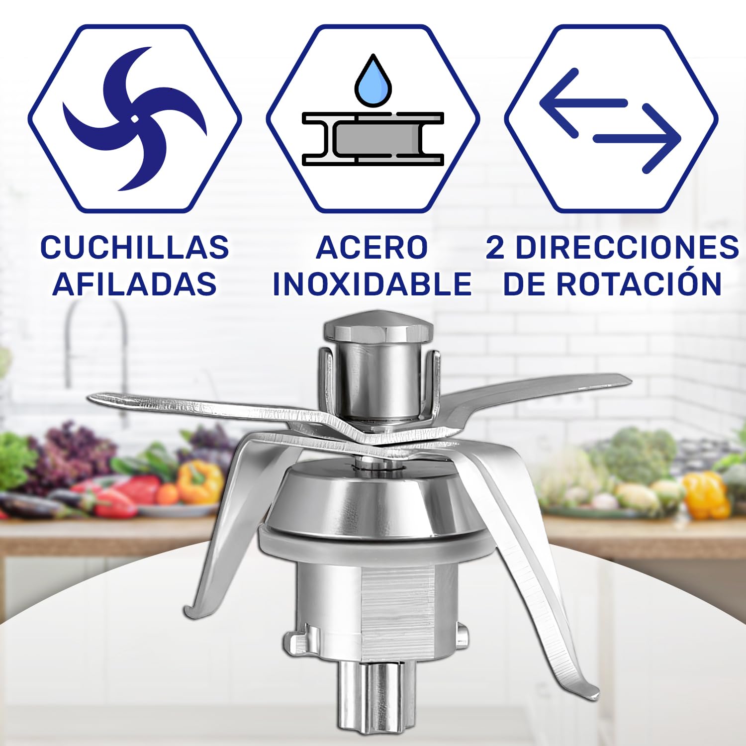 Juego de Cuchillas y Junta para Vorwerk Thermomix TM21 Robot de Cocina