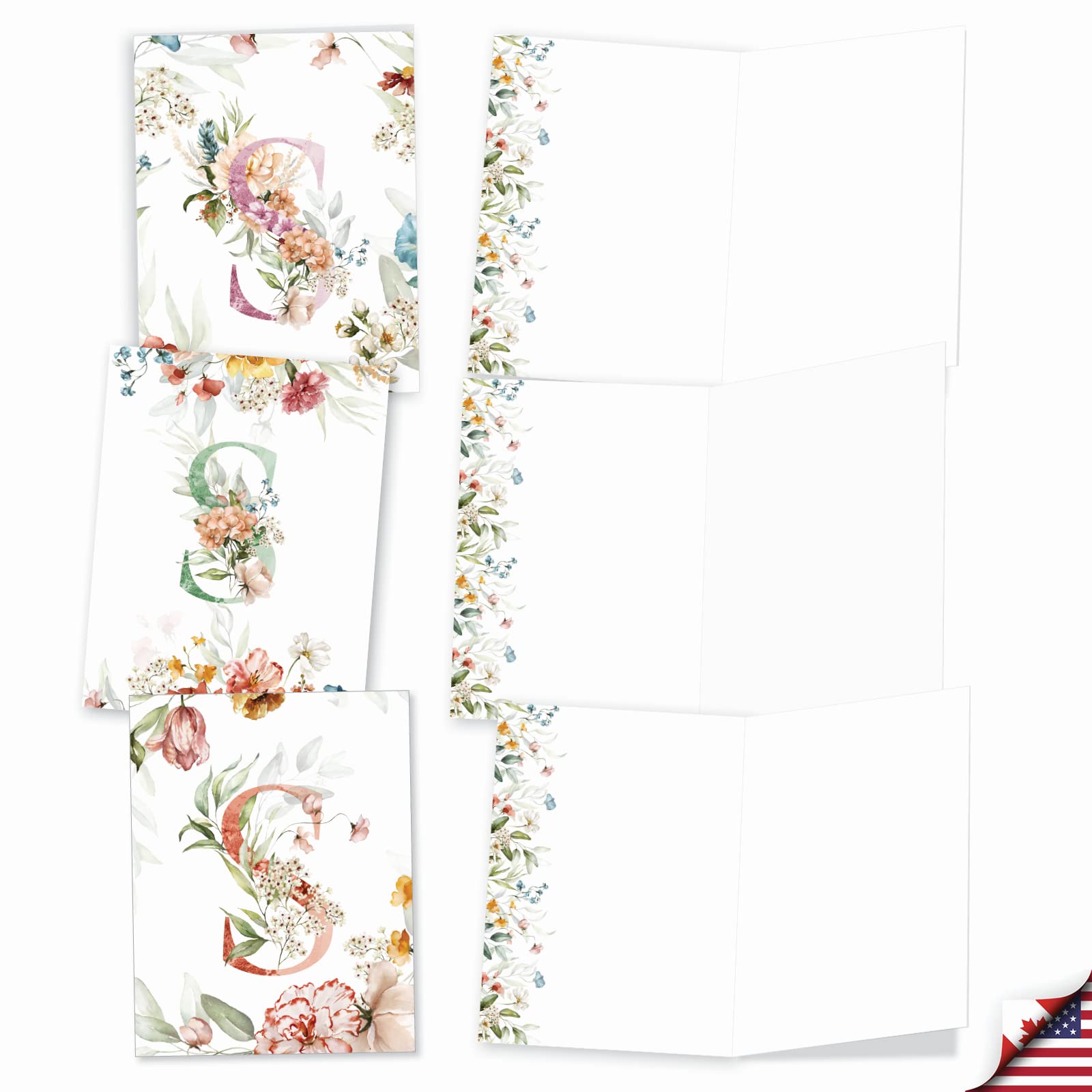 20 Tarjetas En Blanco Con Patrón, Juego De Tarjetas Postales, Autodiseñadas, Tarjetas De Invitación, Rosas De