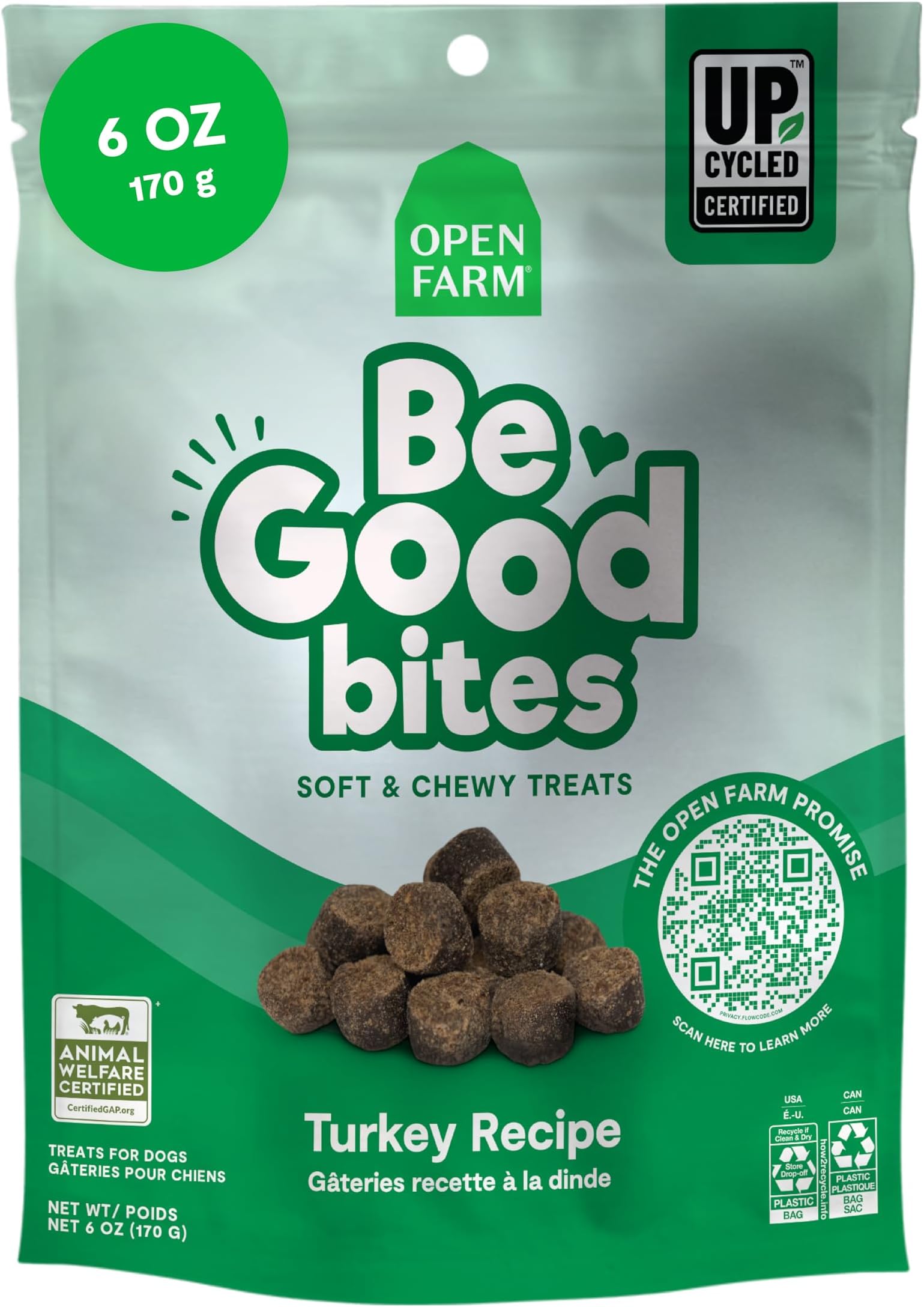 Open Farm Be Good Bites Turkey Recipe Dog Treat - 170G