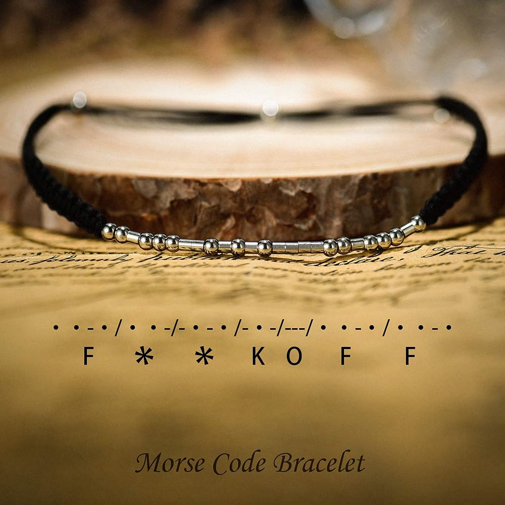 Amazon.com: Shonyin Fuck Off Morse Code Bracelets friendship