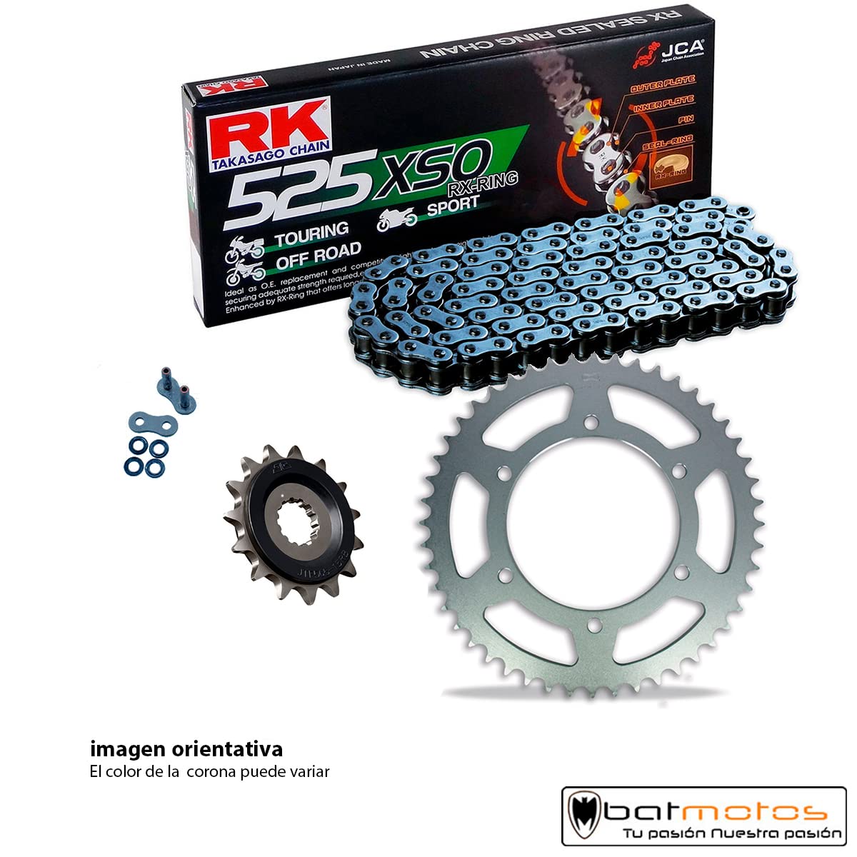 Kit de Transmision RK Compatible con Kawasaki Versys 1000 2012-16 15/43-116