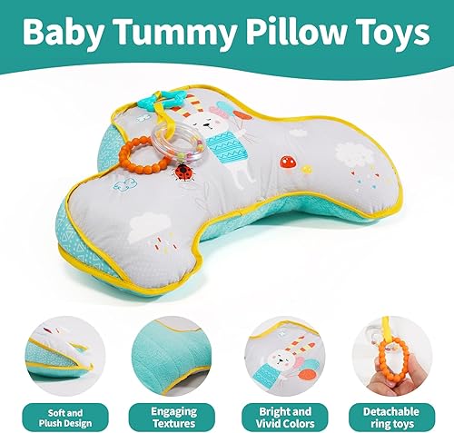 Miniatura 7 de Montessori - Juguete sensorial para gatear para recién nacidos, almohada con diseño ergonómico para un desarrollo más fácil de la crianza