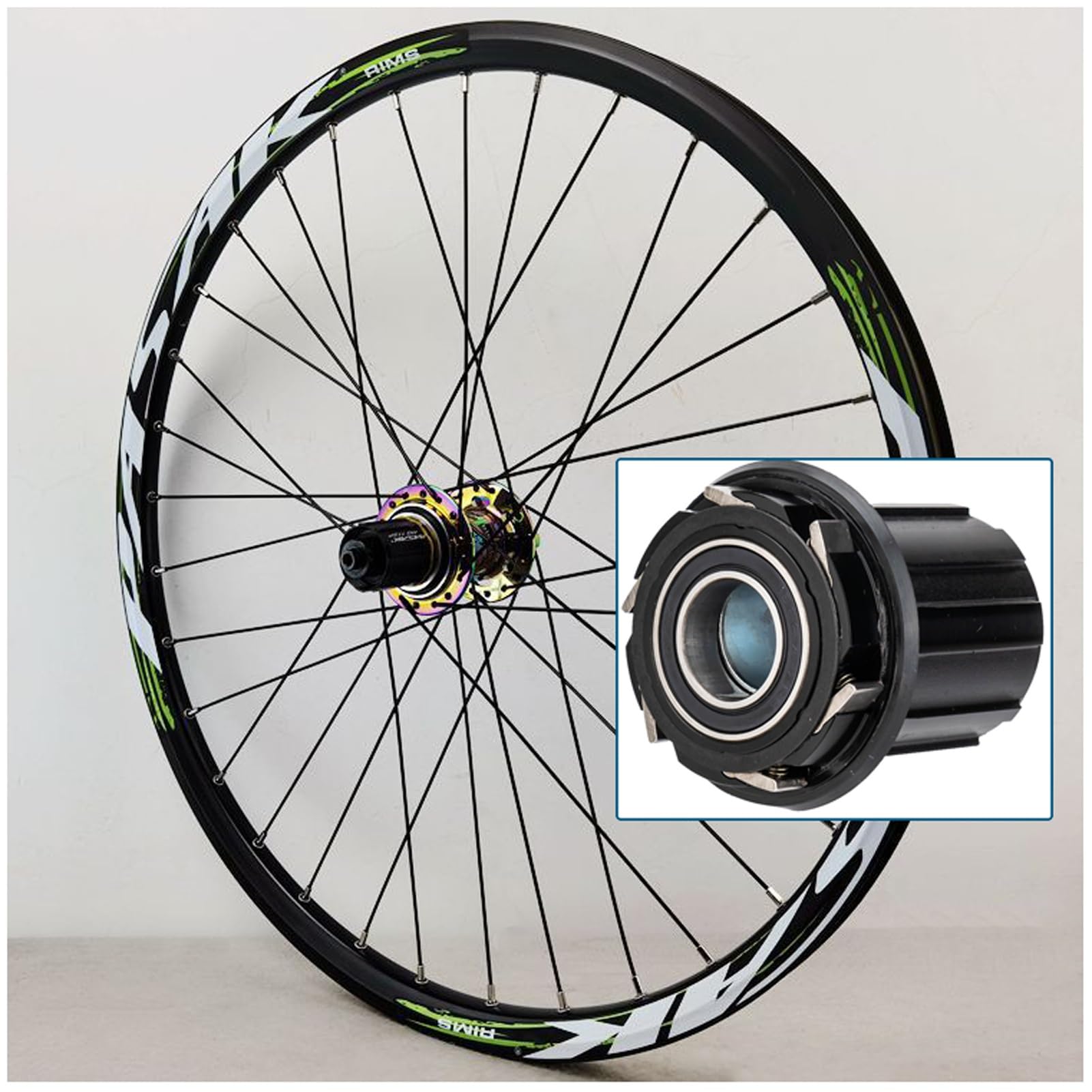 26 inch MTB wielset schijfrem, 27,5 29 inch fietsvelg voor- en achterwiel 32 spaken QR fiets verzegelde lagernaven voor 7-11 snelheden 2210 g (kleur: zwart, maat: 29 inch