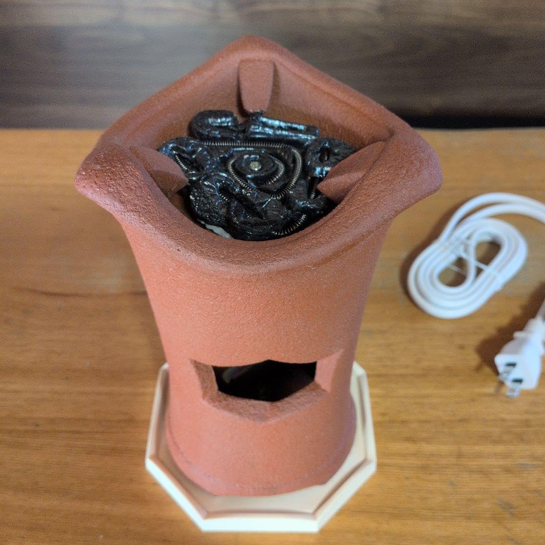 Amazon | 朱泥 電気涼炉 煎茶風炉 電熱器 煎茶道具 茶道具 炭型