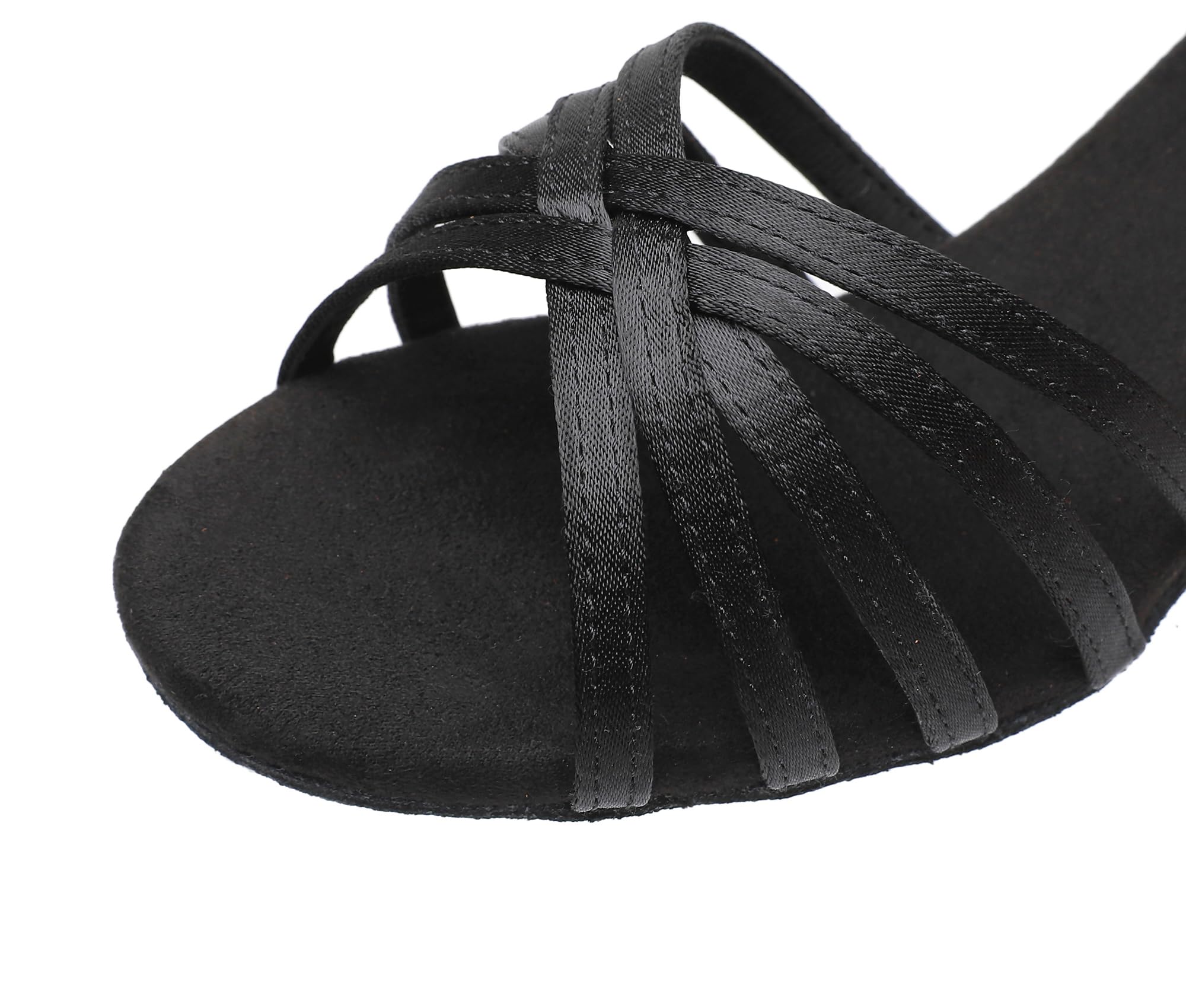 Rosefinch Zapatos de Danza Latina para Mujer Negro Profesional Zapatos de Baile de salón de Fiesta de Salsa de Baile práctica de Rendimiento Zapatos tamaño — view 8