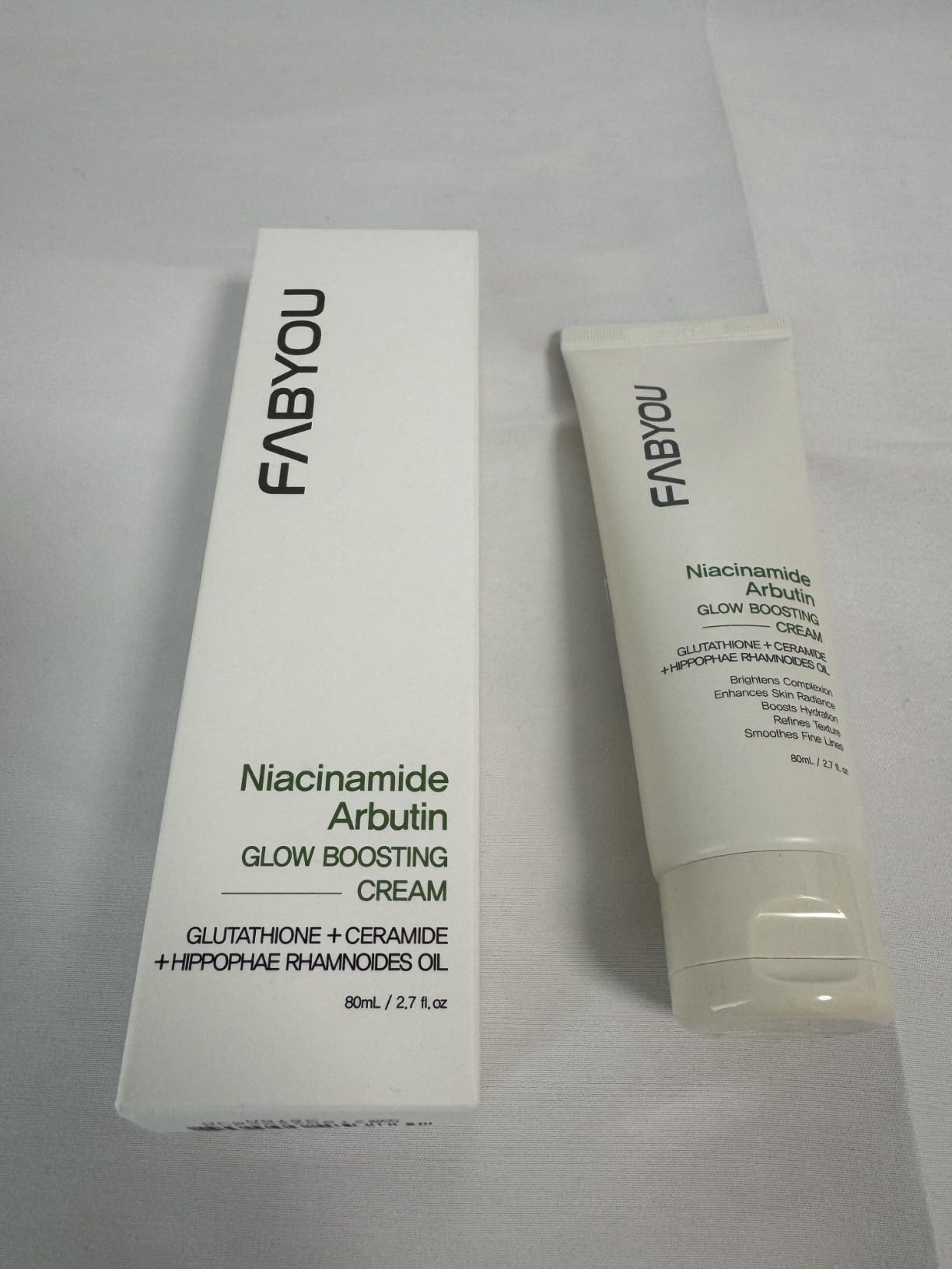 FABYOU Niacinamide Arbutin Glow Boosting Cream 2.71 fl oz - Korean Skin Care for Long-Lasting Hydration & Smooth, Even Skin Tone with 10% Niacinamide & Arbutin, Deep Moisture Cream for Face