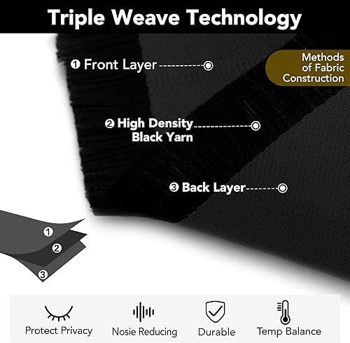 Miniatura 5 de Deconovo Cortina opaca para oscurecer la habitación