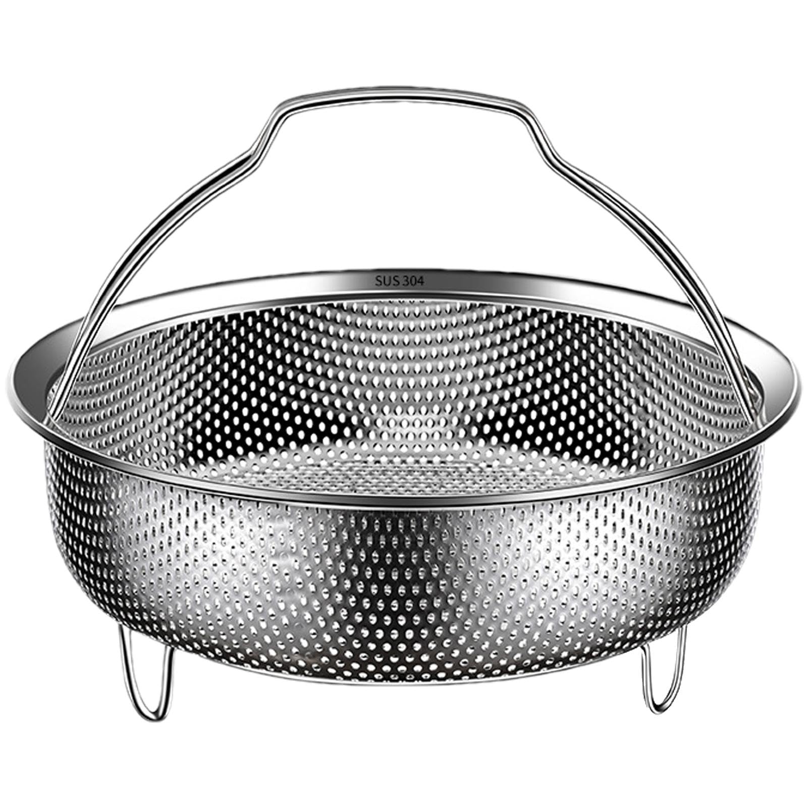 Food Steamer Basket, Food Steaming Basket, 22cm Vegetable Steamer Basket, Vegetable Steamer Tray with Handle and Base Leg, Steamer Insert for Pot