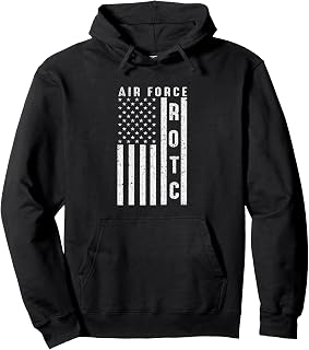 Air Force ROTC USAF ROTC USA Flag Cool Gifts Distressed Pullover Hoodie