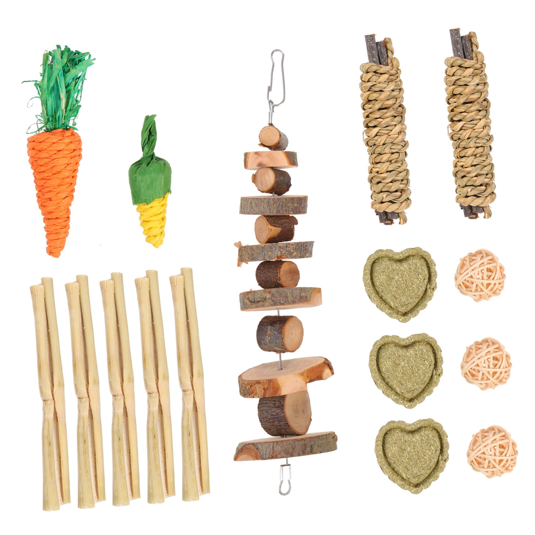 DOITOOL 2sätze Bunny Kauspielzeug Teiliges Spielzeug Für Hamster Meerschweinchen Kaninchen Zahnpflege Zubehör Aus Natürlichen Materialien Unterhaltsame Beschäftigung Für Kleintiere