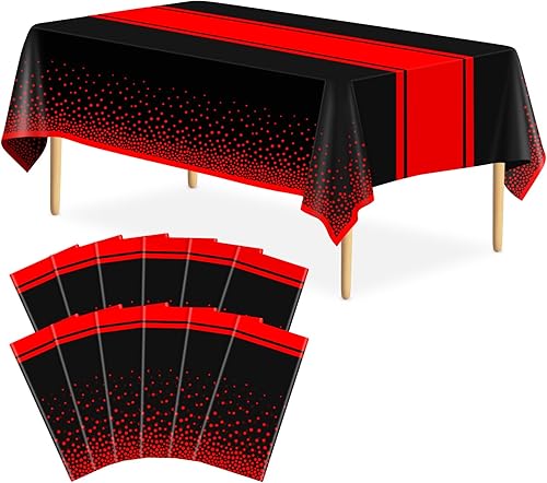 Miniatura 20 de Paquete de 2 Manteles Blancos y Dorados Decoraciones para Fiestas Mantel de Plástico Blanco Impreso Camino de Mesa Dorado 54 x 108 Pulgadas Cubierta