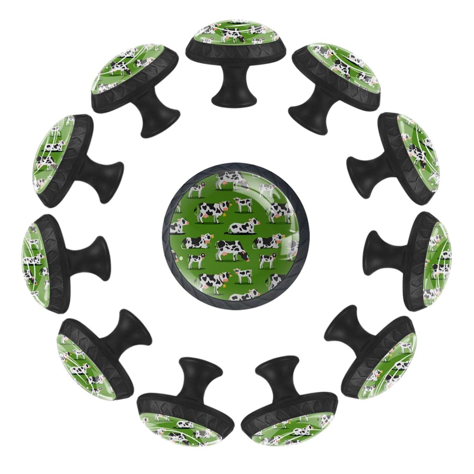 Boutons de tiroir ronds 35mm animaux de la ferme pour chambre d'enfant