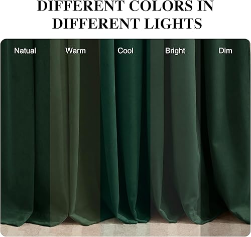 Miniatura 161 de RYB HOME Juego de 2 paneles de cortinas de terciopelo malva, cortinas y cortinas para oscurecer la habitación, con aislamiento térmico, decoración