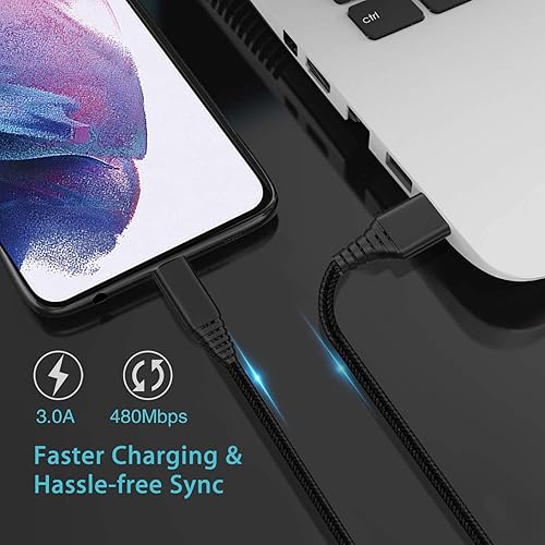 Miniatura 3 de Cable de carga USB tipo C de 3 pies, 6 pies, 10 pies, cable de carga para Moto G Power 2023 2022 2021G Stylus 5GG Play, Z4 Z3, Edge+, Motorola G7G7