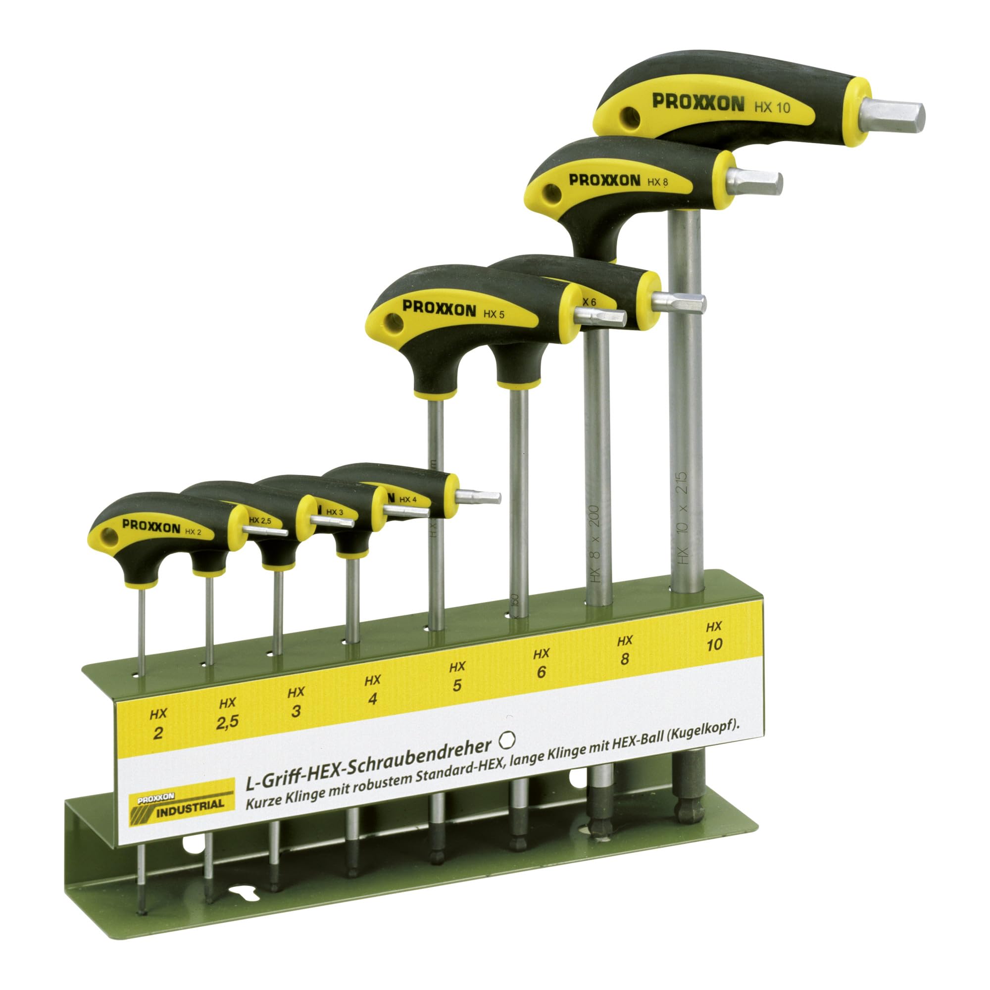 Proxxon Industrial L-Handle Hex Screwdriver Set - 8 Piece