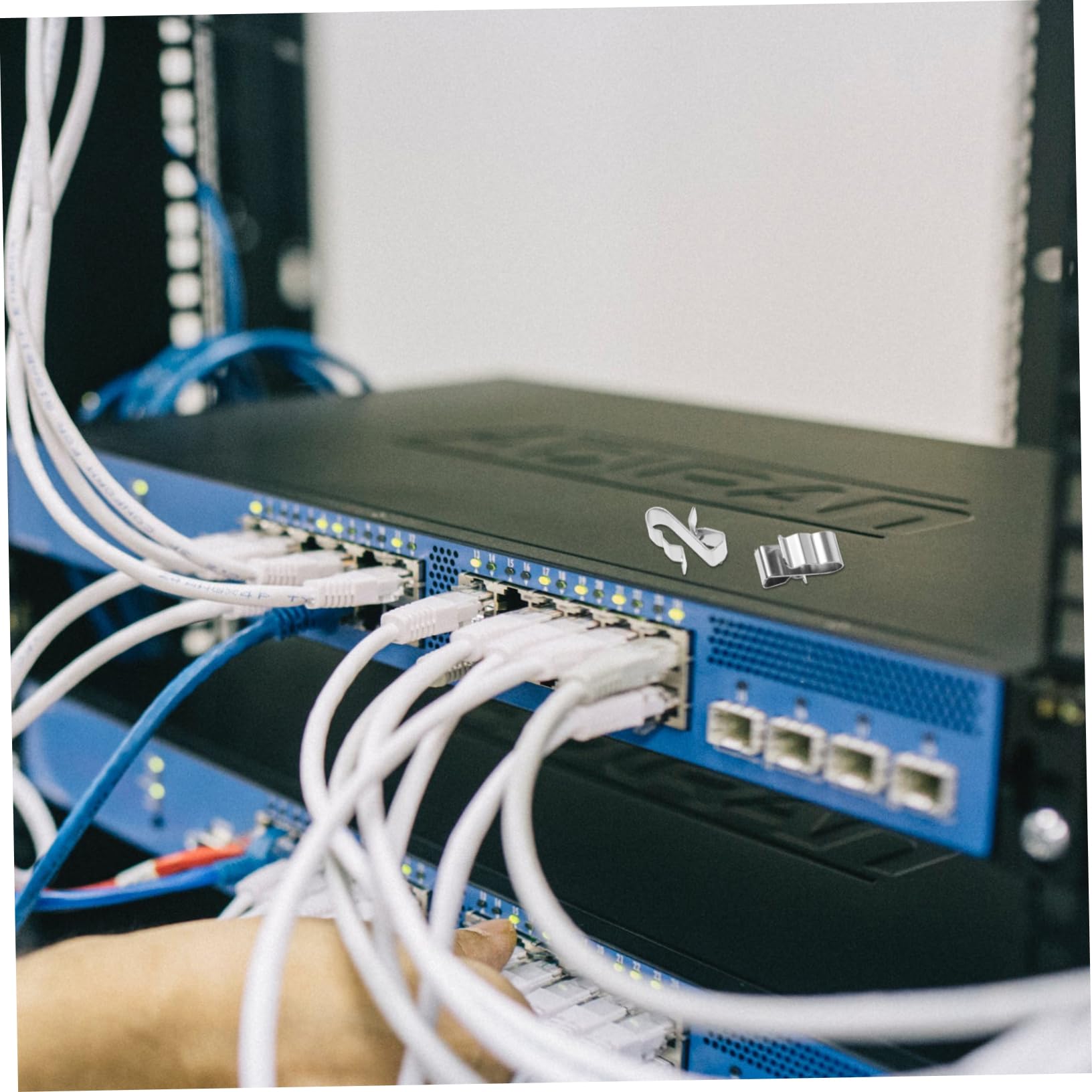 JECOMPRIS 50 Pcs Wire Clamp Car Acessories U Clamps Flat Cable Clips Cable Clamp Trailer Wiring Car Accesories Double- Wire Clips Grounding Clips Cable Loop Clamp Pole Silver Stainless Steel