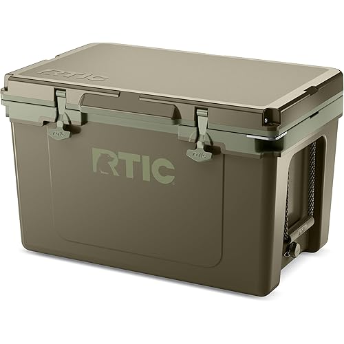RTIC Ultra-Light 52 Quart Hard Cooler Insulated Portable Ice Chest Box for Beach, Drink, Beverage, Camping, Picnic, Fishing, Boat, Barbecue, 30% Lighter Than Rotomolded Coolers