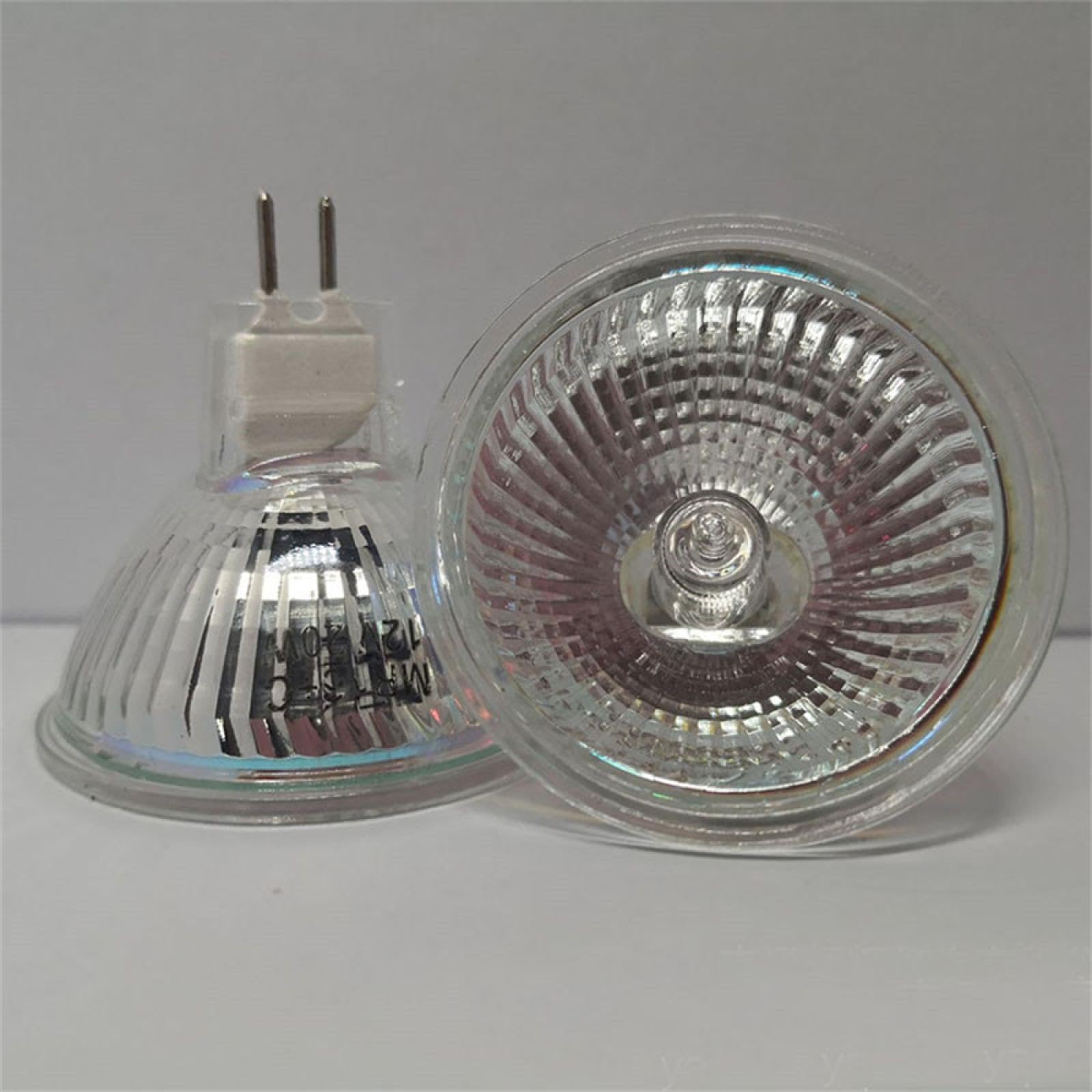 MR16 220V 20W Bombilla halógena 2 pines GU5.3 Base Bombilla foco MR16 50W Bombillas Halogenas 2700K Blanco cálido regulable 10PCS 10W