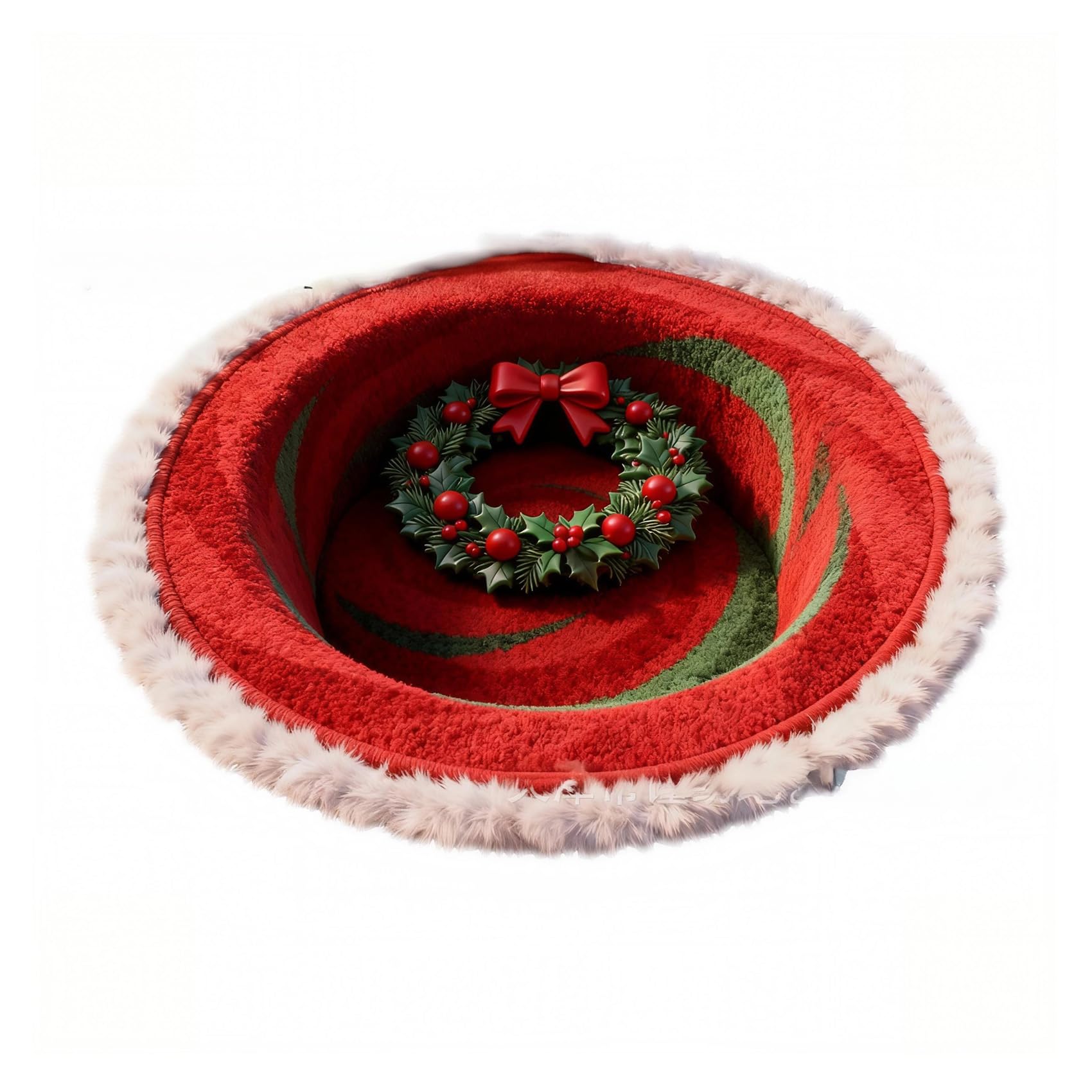 Tapis de Noël 3D Père Noël amusant pour émerveiller les enfants