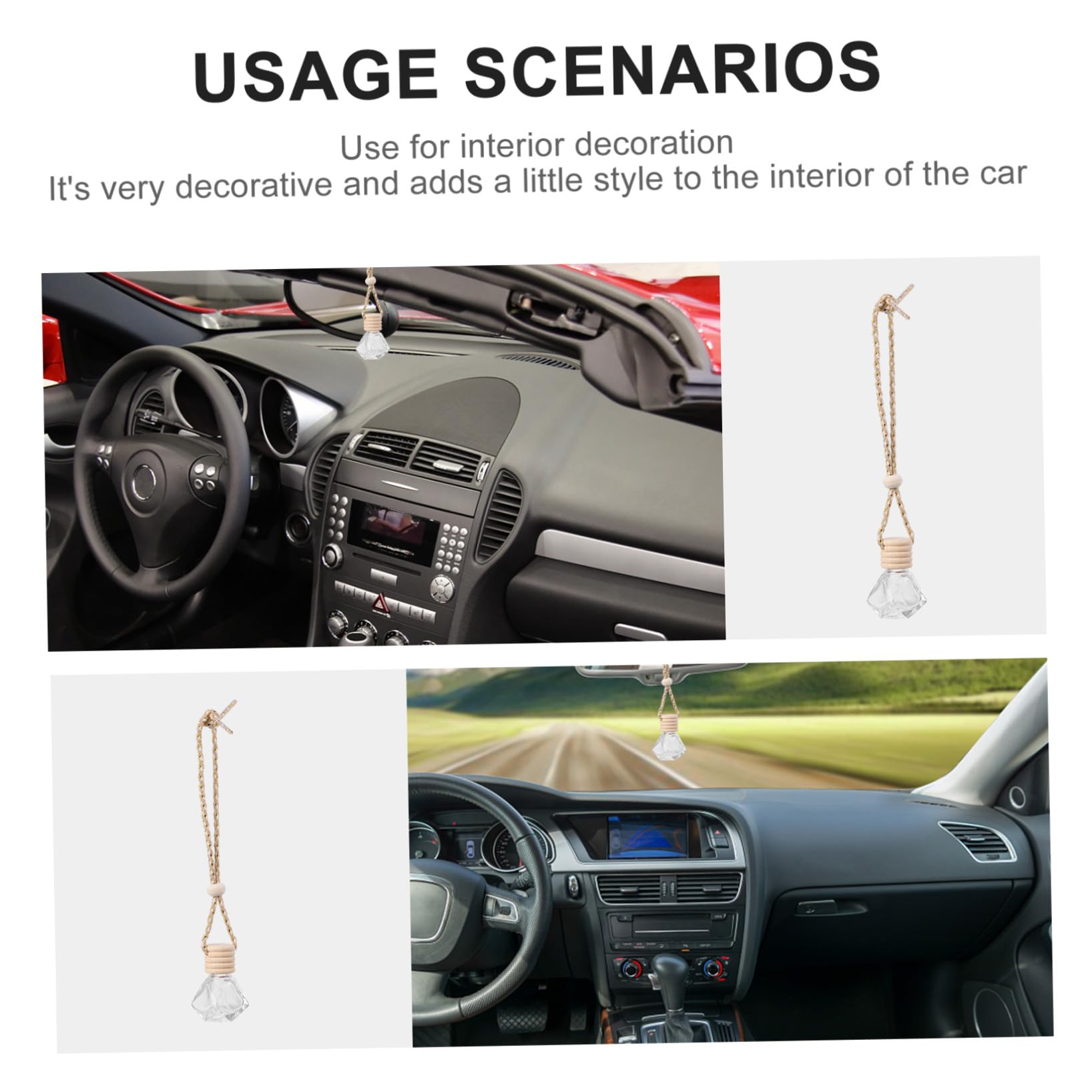 iplusmile 54pezzi Bottiglie Di Sospese Per Profumo Da Accessori Decorativi Per Auto Bottiglie Per Fragranze Con Funzione Purificante Per Interni Auto e Decorazioni Per Casa