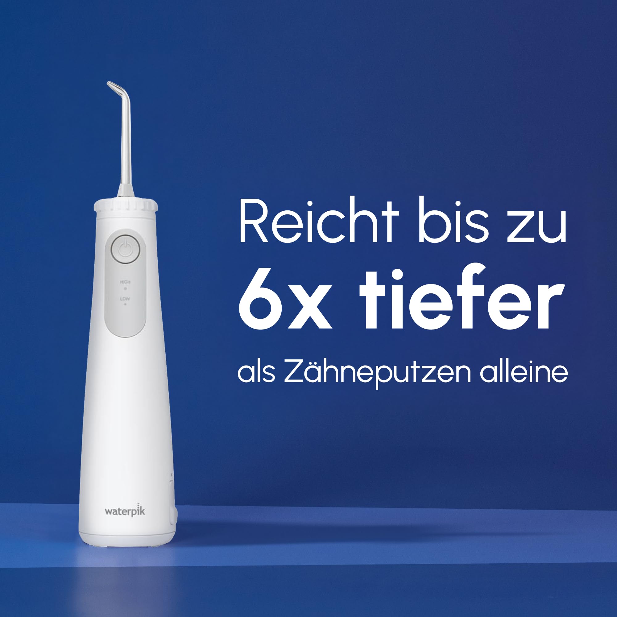 Waterpik Pearl kabellose Munddusche, Testsieger 2026, entfernt 99,9 Prozent des Plaques, Power Akku (9 Wochen Nutzung), 2x effektiver als Zahnseide, wasserdicht, weiß