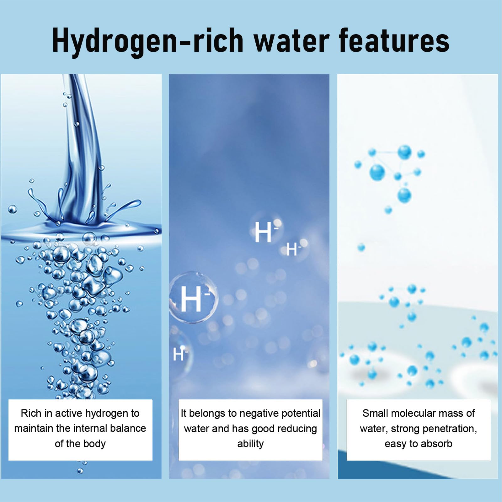 generador profesional de botellas de agua de hidrógeno con tecnología SPE y Pem,Generador de agua de hidrógeno, ionizador de agua Erich de hidrógeno portátil recargable por USB para viajes en el hoga
