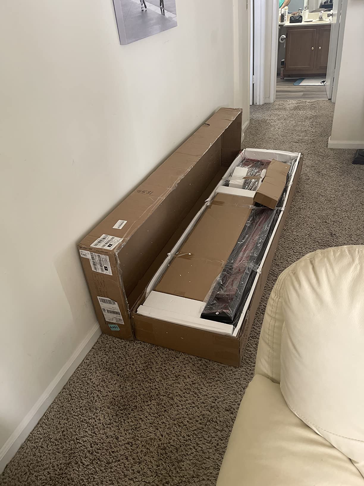 34/mo Finance LIKIMIO Queen Bed Frame with Storage Drawer, 2Tier