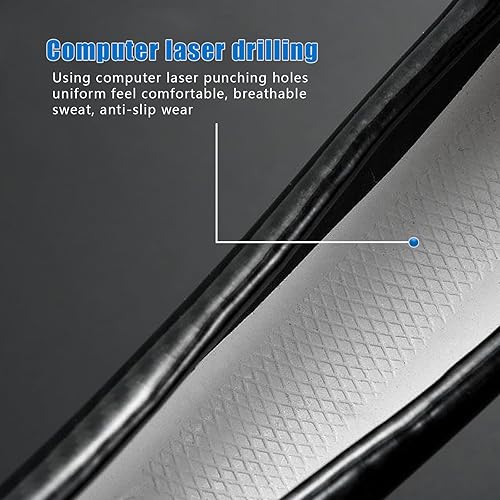 Miniatura 5 de gunhunt 1 funda transpirable para volante de automóvil, protector antideslizante de fibra de carbono, funda para volante resistente al desgaste,