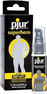 pjur superhero Delay serum - Gel retardant pour homme - Réduit la sensibilité du pénis, sans anesthésier (20ml)