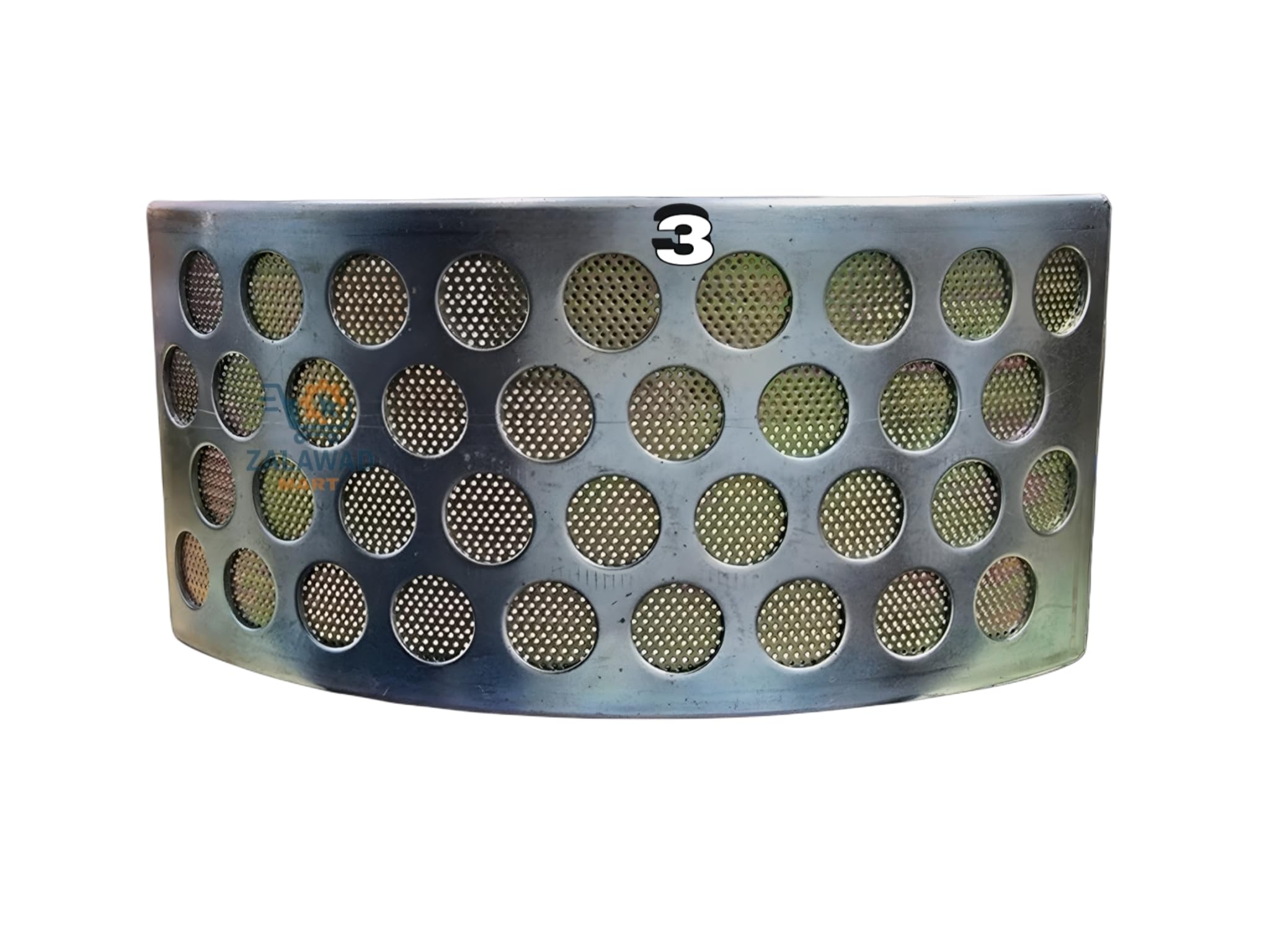 Pulverizer Machine MS Jali Screen No.3, 2 HP Compatible Mesh Sieve for Flour Mill, Metal Perforated Sheet, 9cm Size-picture-24