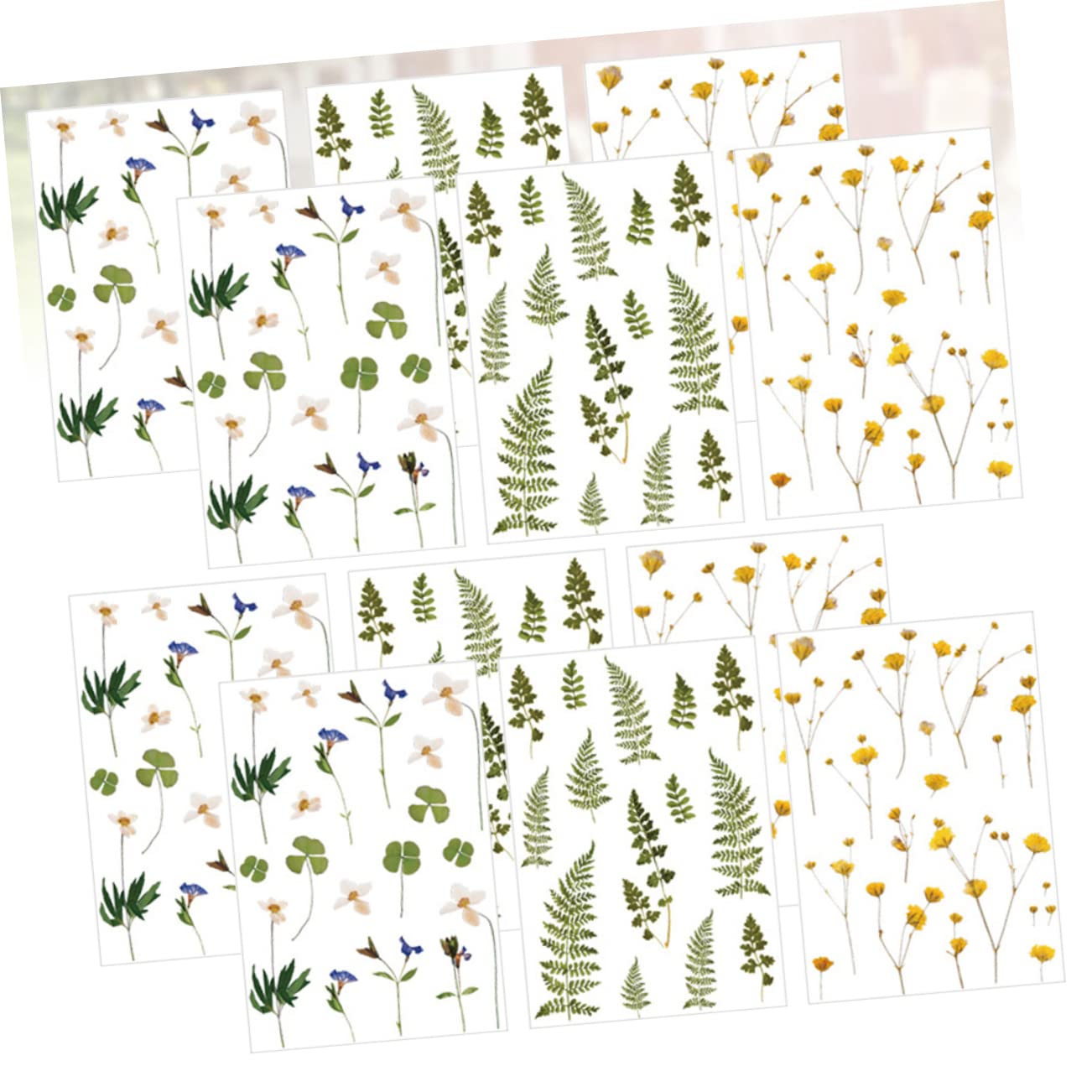 NUOBESTY 36fogli Adesivi Decorativi per Notebook e Scrapbook Stickers Creativi per Progetti Fai da Te con Motivi di Piante e Fiori Stili Multipli Materiale di Base per Decorazioni Artistiche